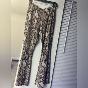 No boundaries wide leg snake skin pants